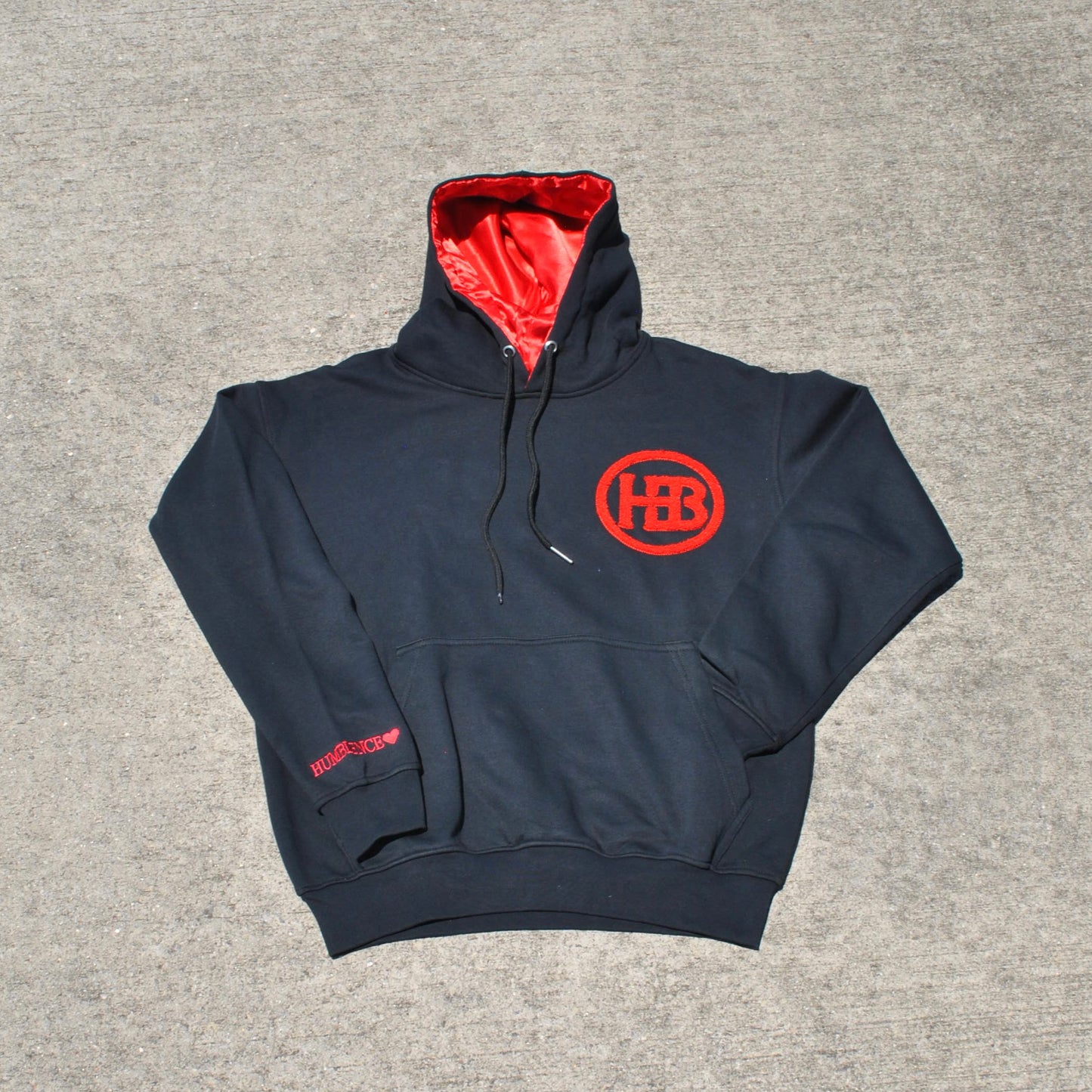 Sudadera con capucha negra de San Valentín