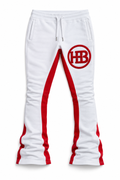 Pantalon de survêtement blanc/rouge